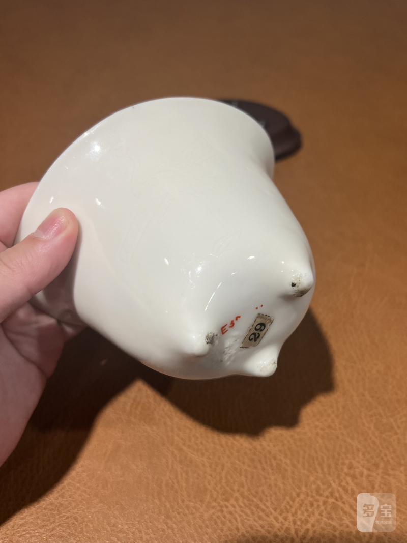 十七世纪 德化诗文琴鹤纹杯 - 图7